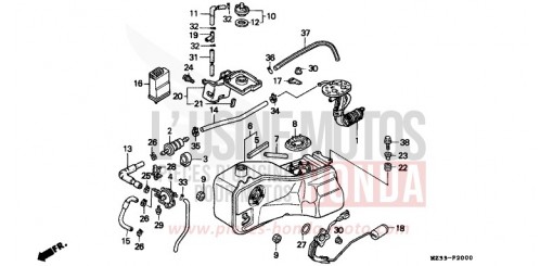 RESERVOIR A CARBURANT GL1500SES de 1995